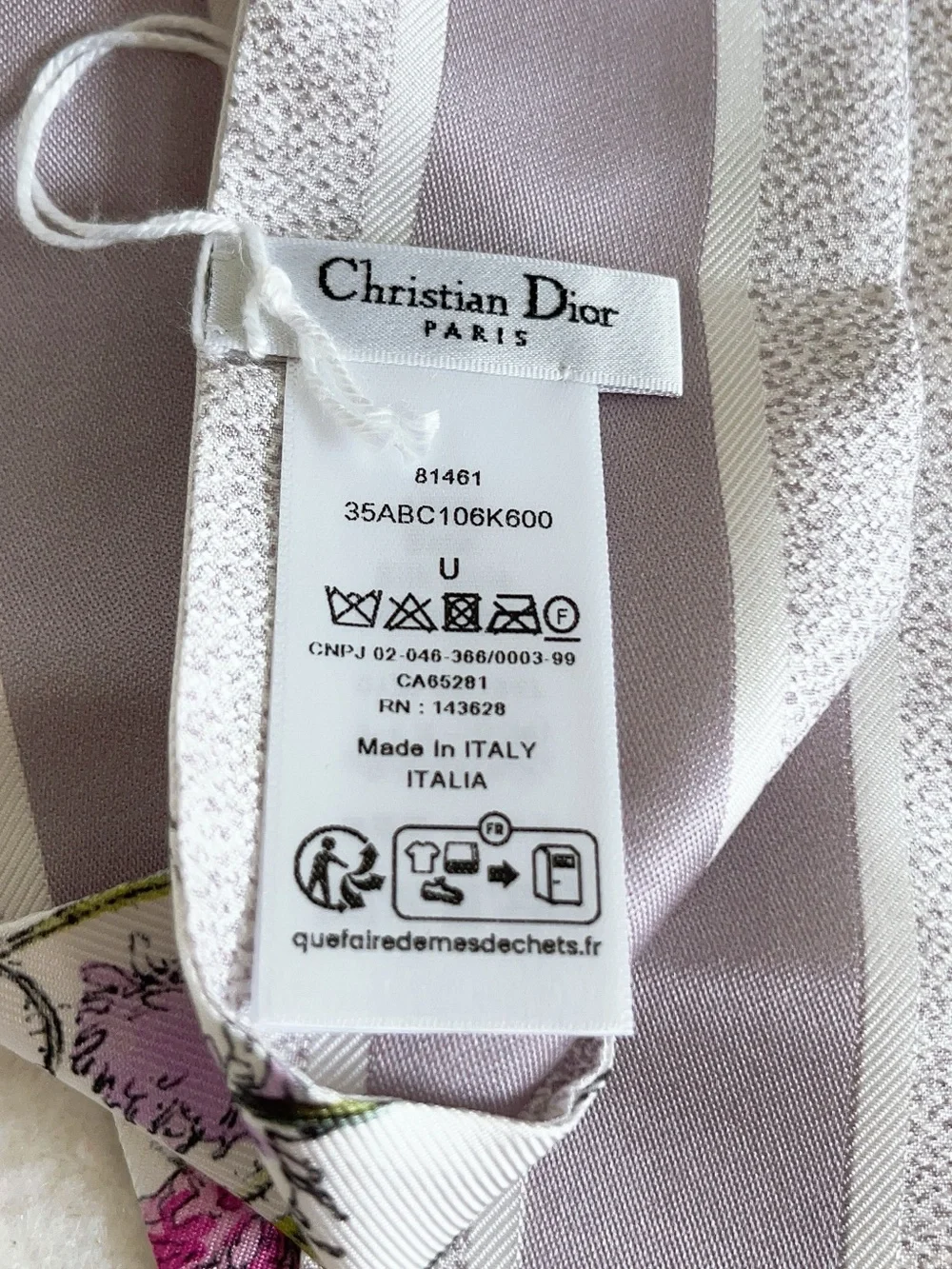 Dior Jardin D’hiver Mitzah Silk Scarf